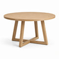 Tavolo rotondo in legno naturale Ø 120 cm