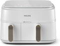 PHILIPS NA353 friggitrice ad aria, con Doppio Cestello 9 L, design a 2 cestelli con doppia resistenza e termostati separati (, 10), veloce e versatile