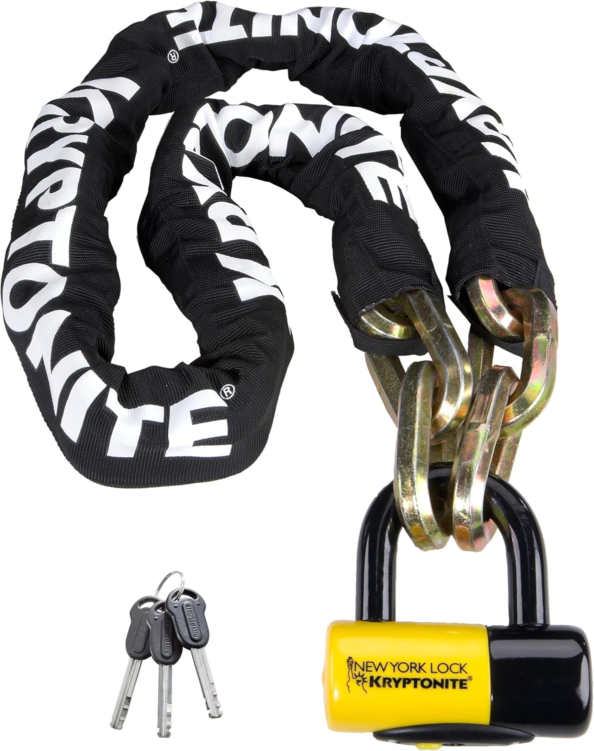 Catene, 0720018999492 New York Fahgettaboudit Catena 1415 con NY Disc 15 mm Shackle, 14 mm x 150 cm, KRYPTONITE