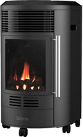 Impianti di riscaldamento a gas GH8034R, Stufa A Gas Gpl Da Interno 3,4 kW Effetto Camino Nera, Qlima