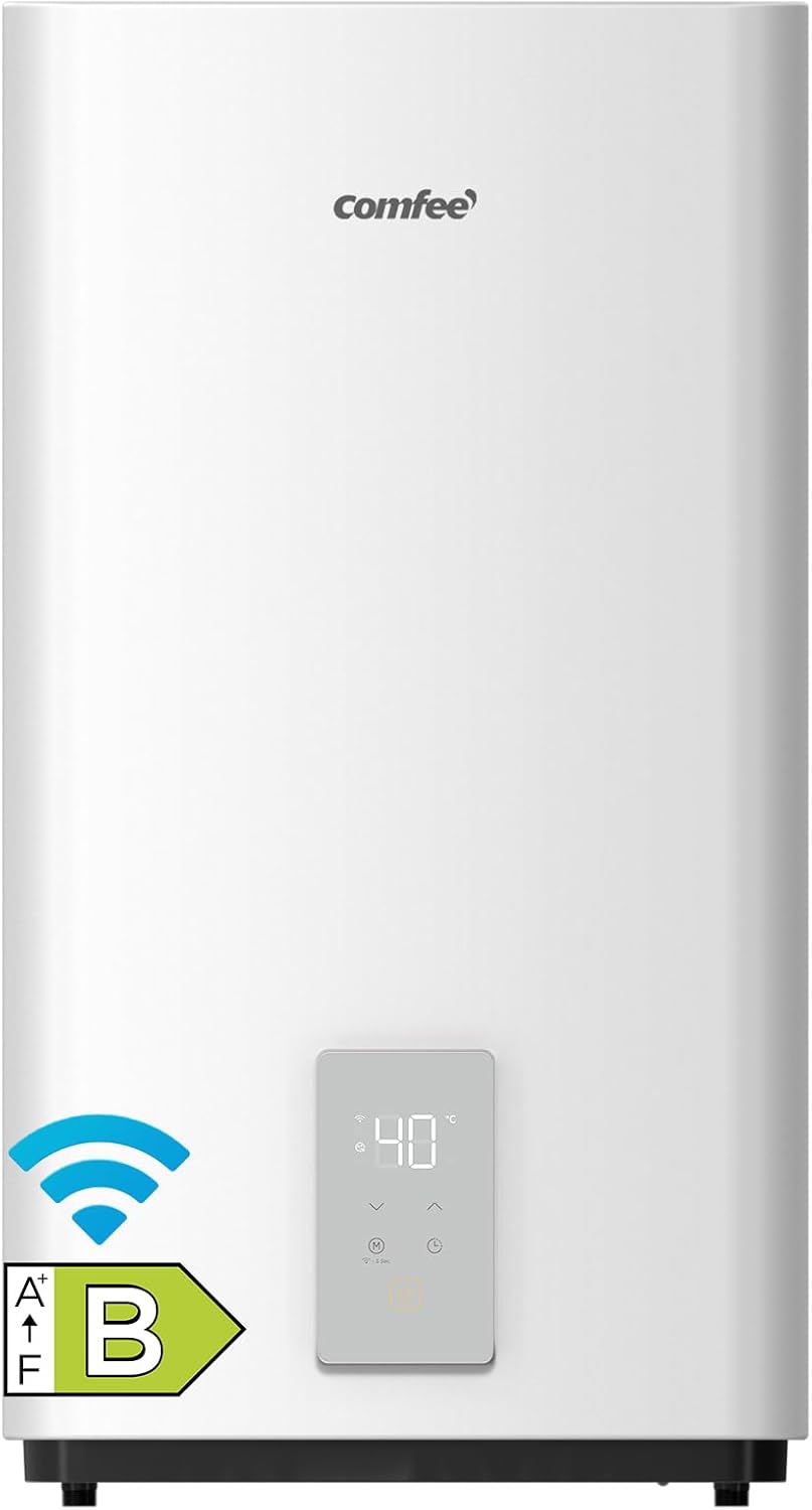 Scaldabagno elettrico CWH15ED1350EUW, Bianco, App per controllo da remoto, Compatto e semplice da installare, Wi-Fi, COMFEE'