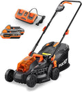 Tosaerba FX-E1RM20, sacco raccoglierba 35 L, a batteria 2x20 V (40 V) SET con 2 batterie e caricatore - larghezza di taglio di 33 cm, Fuxtec