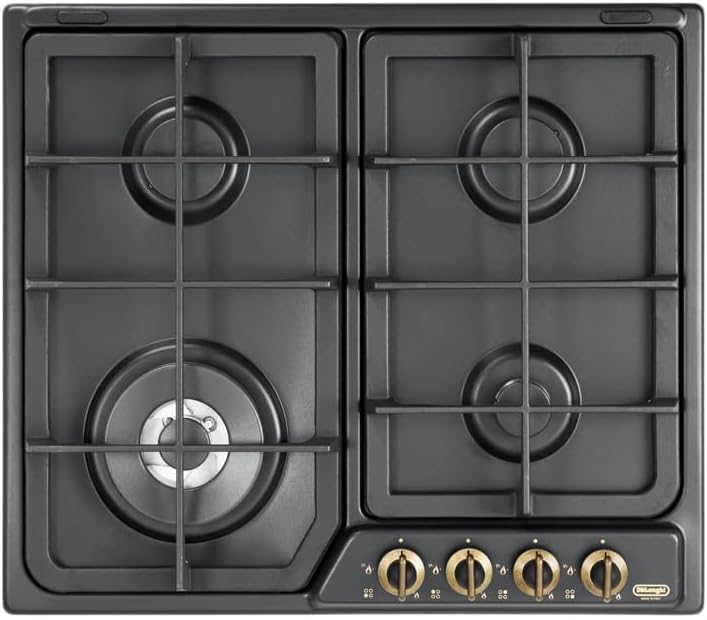 De'Longhi piano cottura, ANF 46 PRO da Incasso 60 cm, Comandi Frontali, Antracite