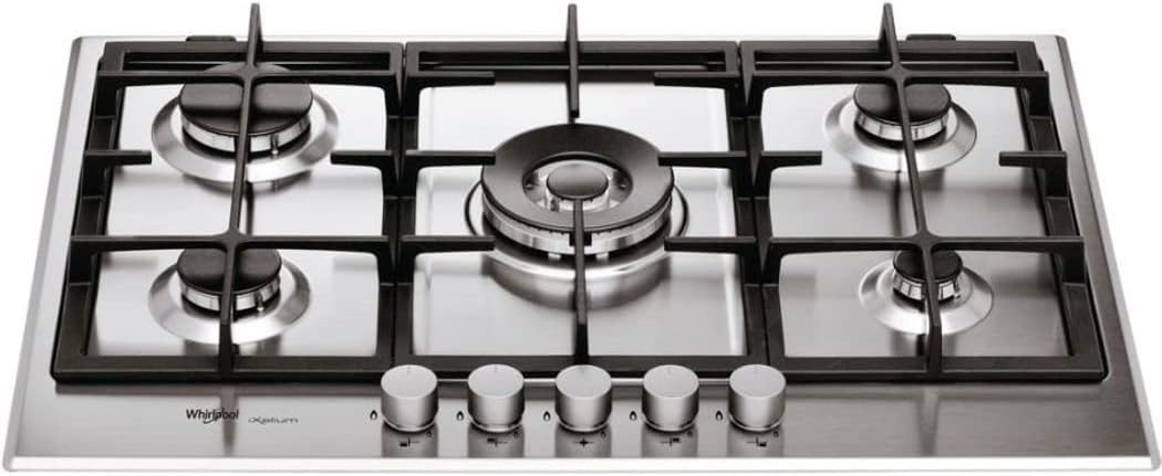 Whirlpool piano cottura, GMR 7522, IXL Acciaio inossidabile Incasso Gas