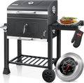 Barbecue a carbone, Grande lla Barbecue da Campeggio, Manico in Acciaio Inox, ® Barbecue con Carrello XL lla con Coperchio, Ruote, KESSER