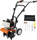 Motozappe 52CC, Motozappa a Scoppio, Motore, Larghezza di Lavoro 30 cm, Profondità 15 cm, Zappa per Terreno, Kit Attrezzi Incluso, Generico