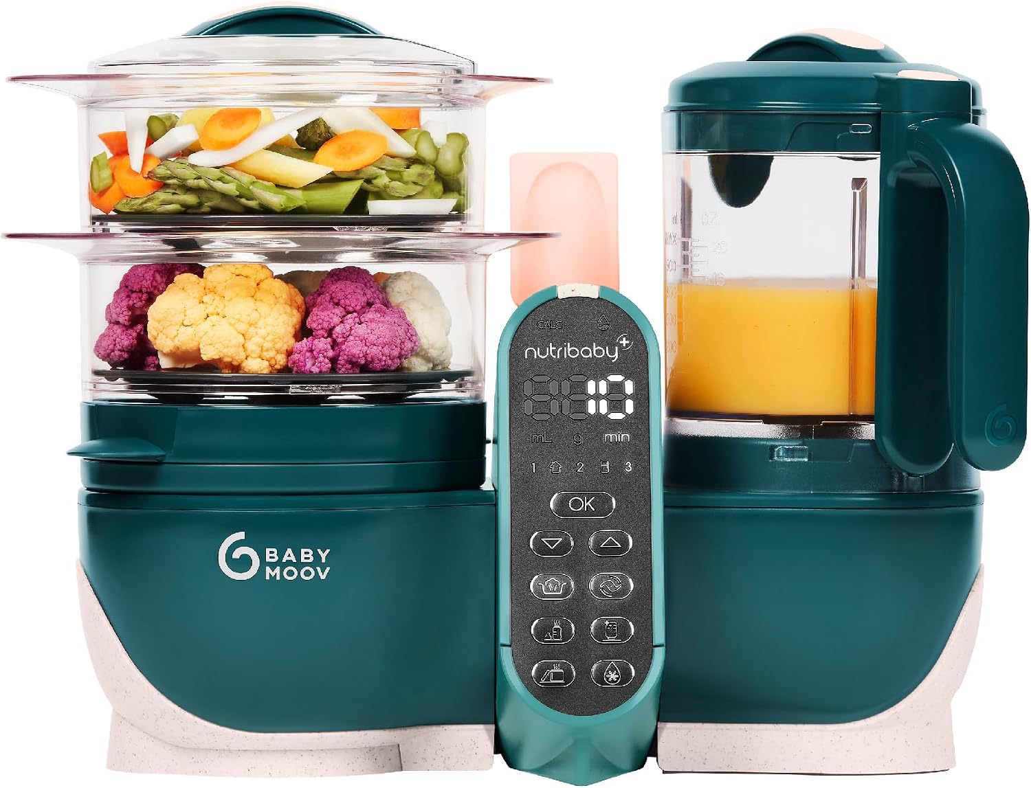 Robot da cucina, Nutribaby(+), cuocivapore, frullatore, Opal, Robot multifunzione 6 in 1, grande capacità per i bambini, Babymoov