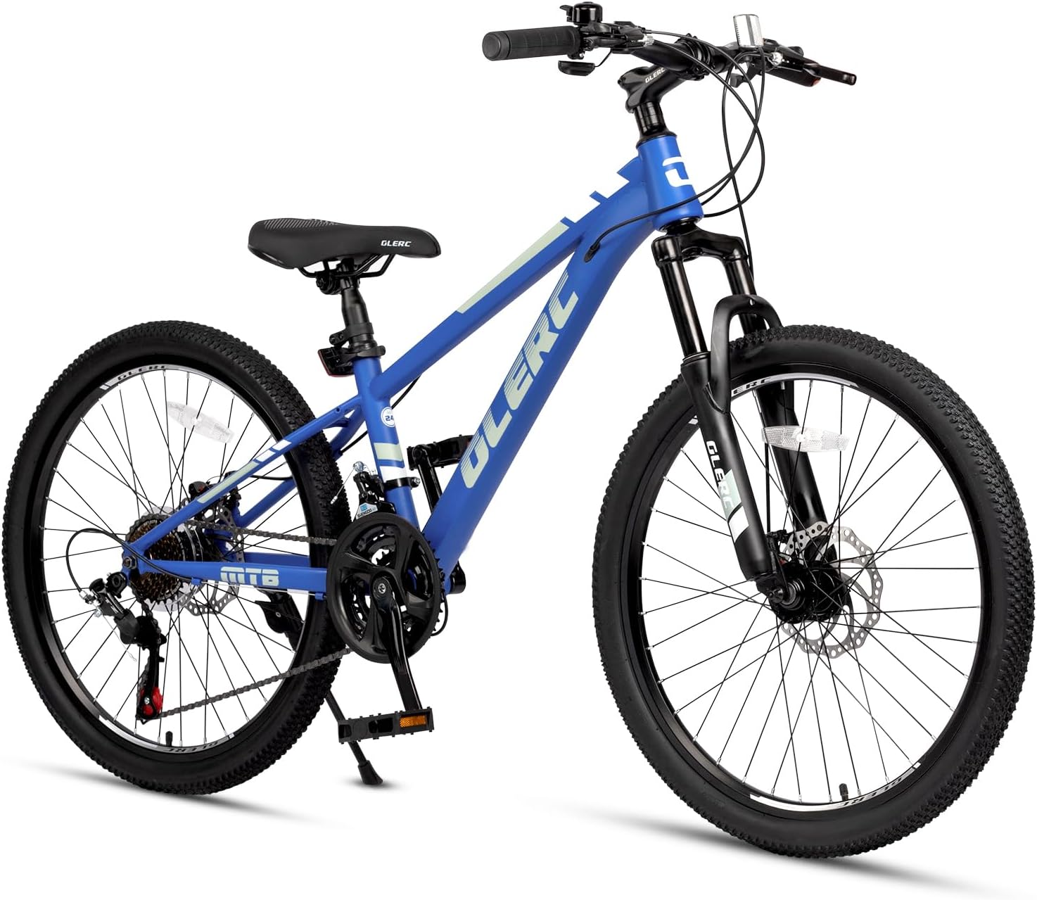 Mountain bike per bambini, Colori Multipli, Bici A 21 Marce Con Sospensione Anteriore E Freni A Disco, Glerc