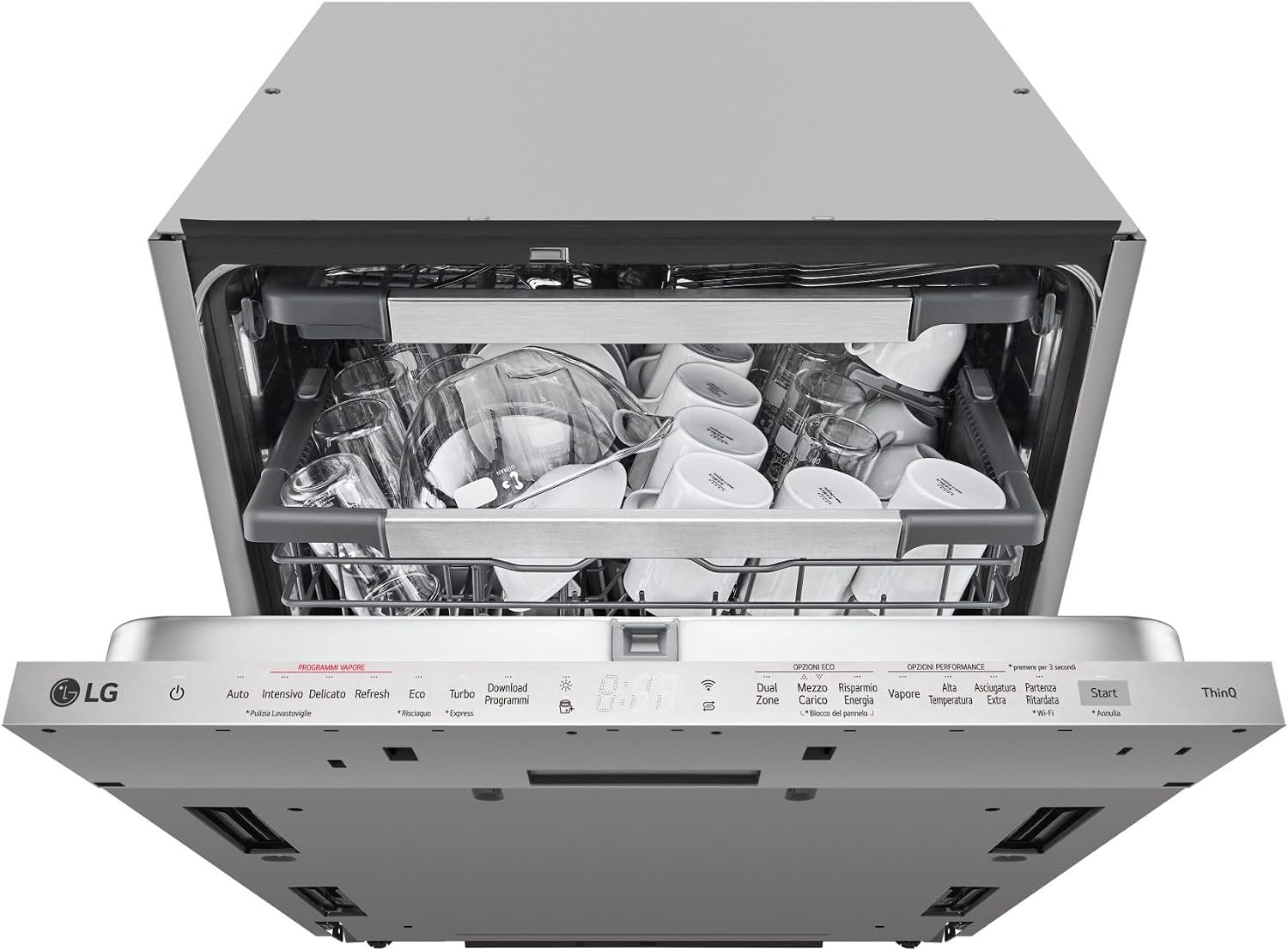LG DB597TXS lavastoviglie, 14 Coperti, da Incasso, Scomparsa Totale, Classe energetica A