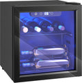 Cantine indipendenti, Compressore, Ripiani, Display Touch, Luci LED, Classe G, Nera, Frigorifero per Vino con Vetro Anti-UV, HOMCOM