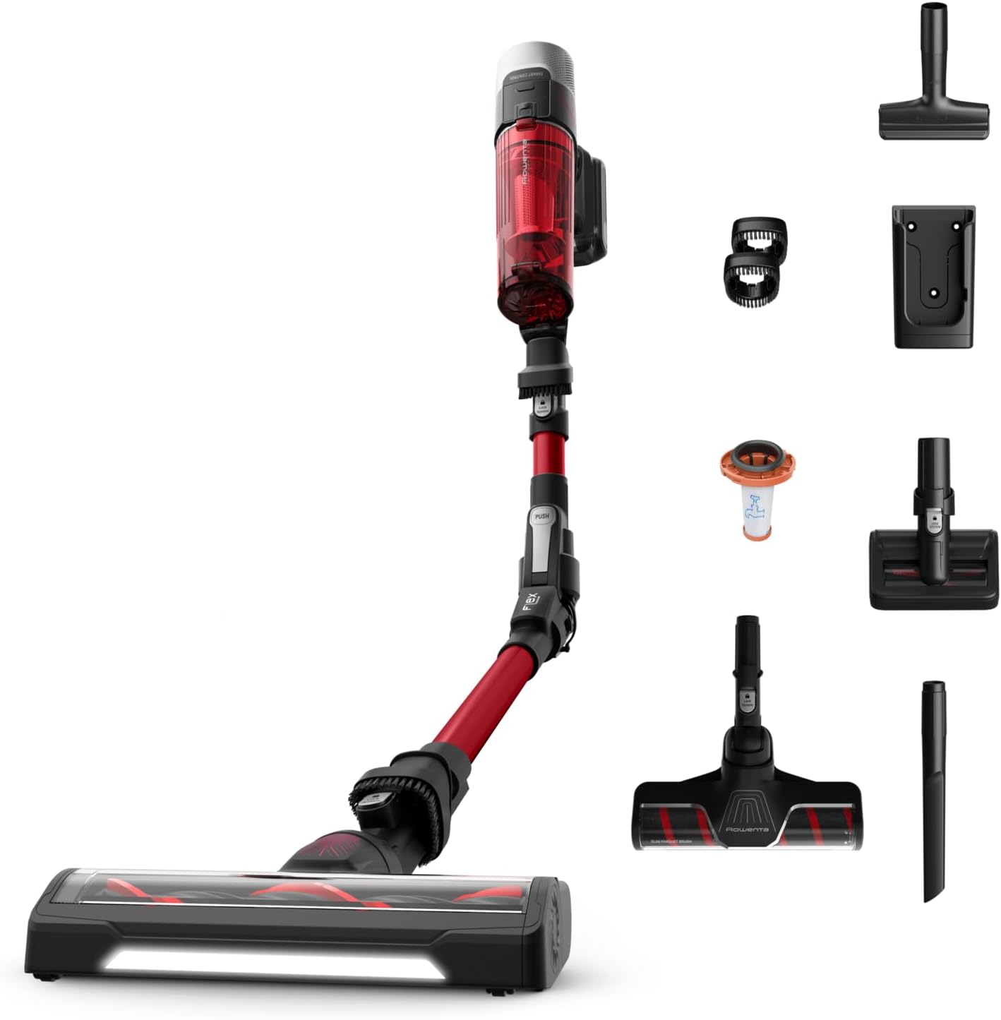 Aspirapolvere senza fili RH2099WO, X-Force Flex 9.60, 100 AW, fino a 45 minuti di autonomia, potenza di pulizia estrema, tecnologia Flex, Rowenta