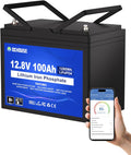 Batterie a ciclo profondo 12V100AH, protezione a bassa temperatura, marina, barca, solare, Batteria al litio LiFePO4 da 12 V, 100 Ah, DCHOUSE