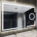 Specchi da parete IP44, Specchio-Bagno-LED con Antiappannamento, Dimmerabile, Funzione Memoria, Vetro Temperato, 3 Colori Luce, STARLEAD