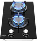 Piano cottura, 2 fuochi gas incasso, gas 2 fuochi, con protezione flame-out, accensione automatica, LPG convertibile, TOPWISH