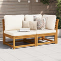 Set mobili da giardino, unità per Divano componibile da Esterno, Set Salotto da Giardino 2 pz con Cuscini Legno Massello Acacia, Generico