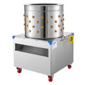 VEVOR Mangiatoie per pollame, con 106 Dita Morbide e Ruote di Trasporto, Spiumatrice per Rimozione Piume di Pollo Tamburo da 500 mm 2 CV