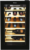 Cantine indipendenti, N Cantinetta Vino Refrigerata, App hOn con Tecnologia Vivino, Luce Led, Classe G, DiVino CWC 021 ELSP, 21 Bottiglie, Nero, CANDY