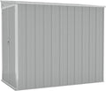 Casetta da giardino, Capanno Giardino a Parete Grigio 118x194x178 cm Acciaio Zincato, vidaXL
