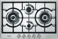 De'Longhi NSL475X piano cottura, DELONGHI 75 cm 4 FUOCHI DOPPIA CORONA GRIGLIE GHISA INOX NSL 475 X