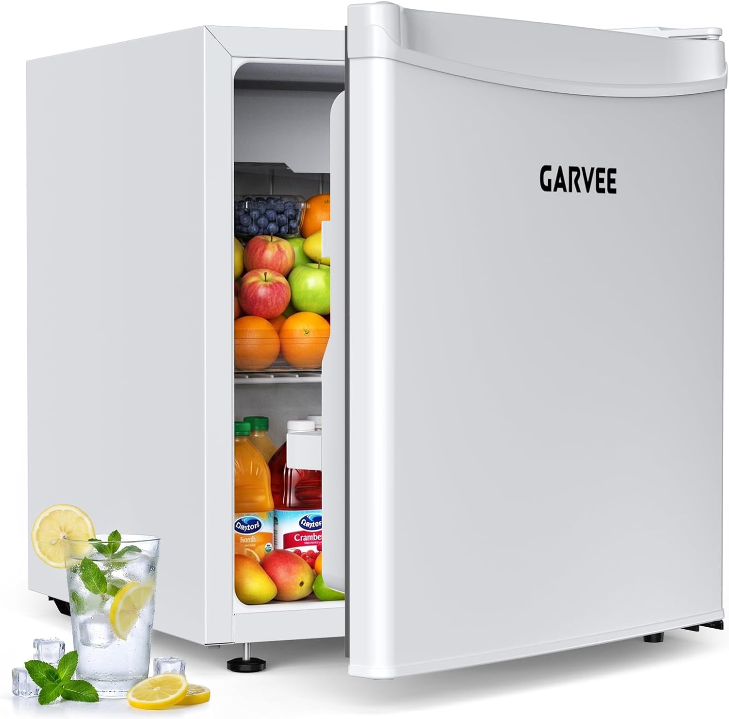Mini frigorifero, Frigorifero Piccolo Mini Frigo 45 L Piccolo Monoporta, Funzionamento Silenzioso a 41 dB, Piedini Regolabili, GarveeTech