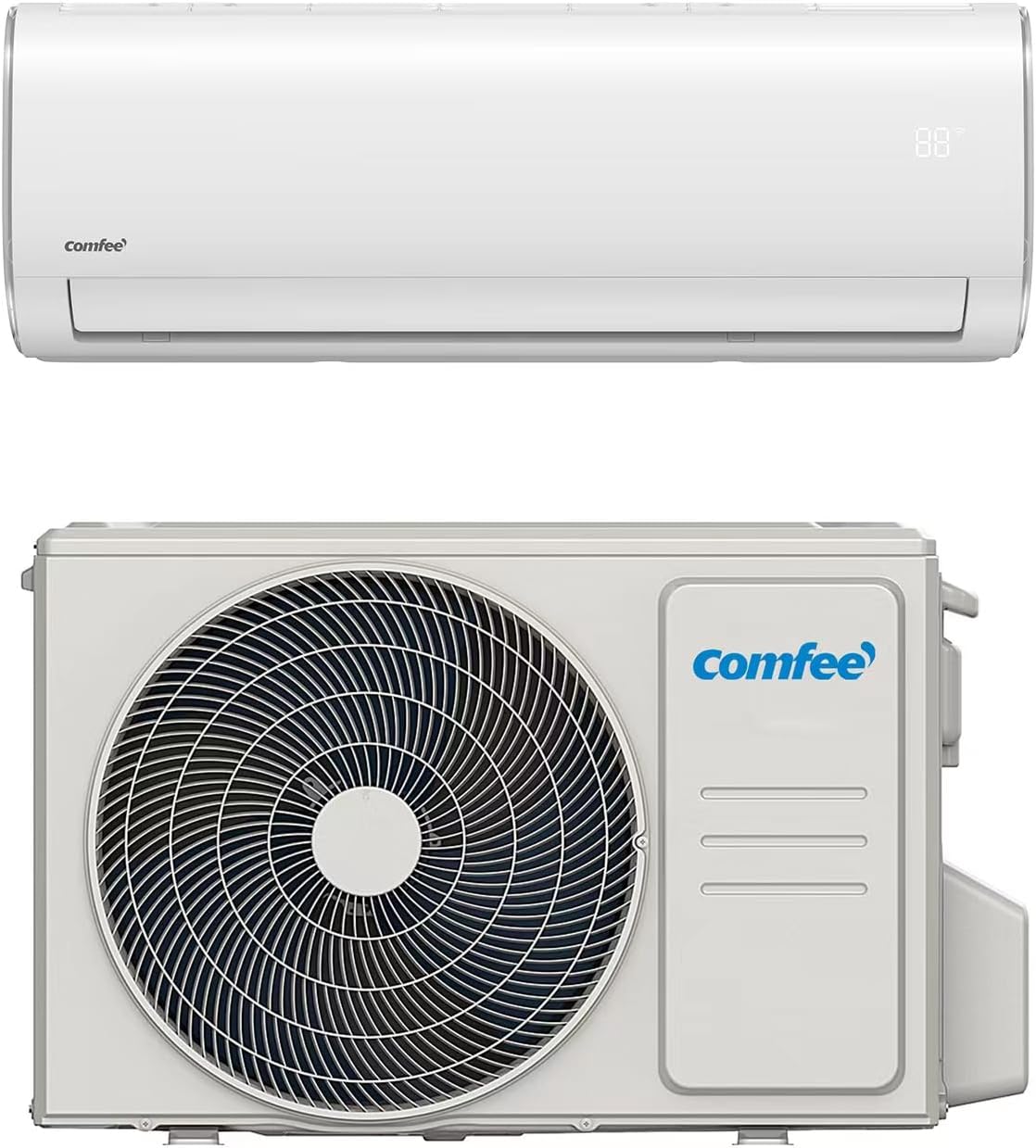 Climatizzatore split R32, Climatizzatore Monosplit 9000 BTU Inverter, 1 Unità Interna + 1 Unità Esterna, TROPICAL 9K, GAS, Kit Wi-Fi incluso, COMFEE'