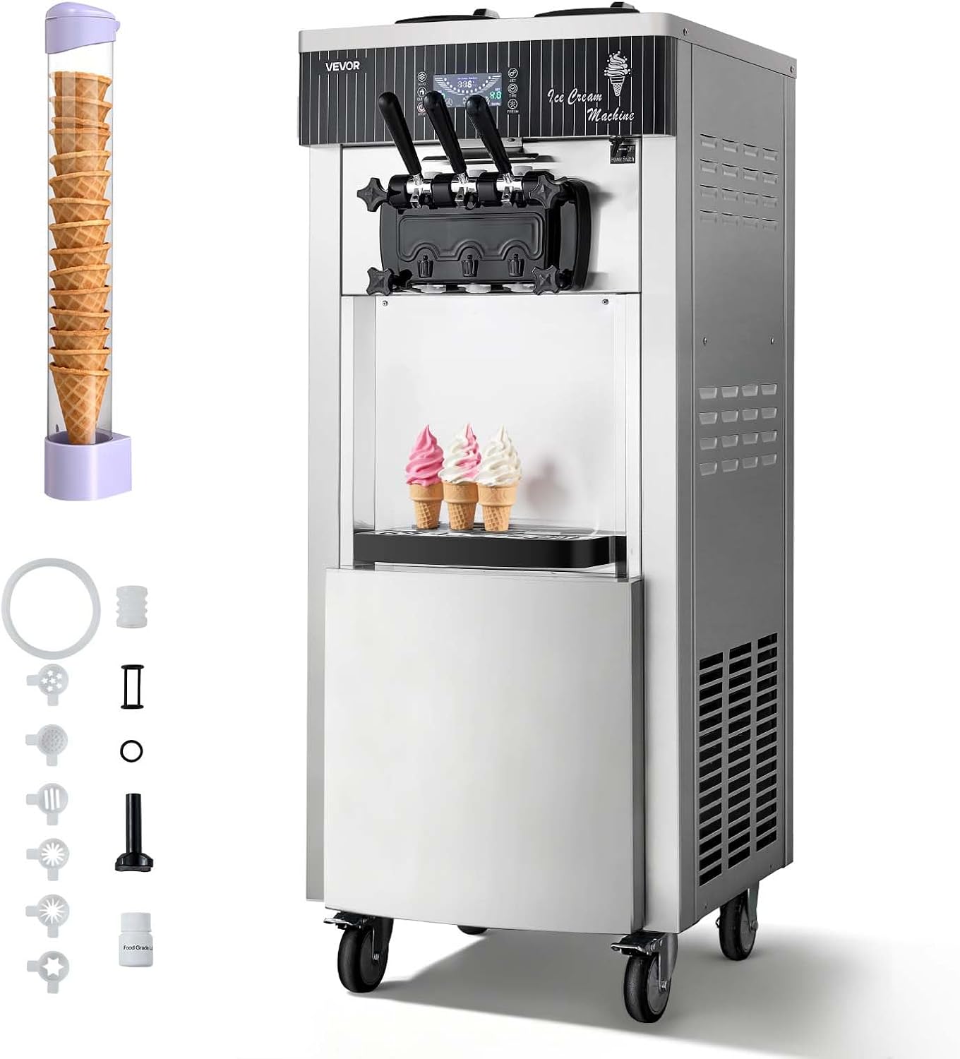 VEVOR Macchine del gelato, Macchina per Dolci da Bar Gelateria