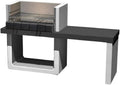 Barbecue a carbone, Griglia Cromata 67x40 cm, 3 Altezze Regolabili, 160x51,5x96,8 cm, 259 kg, Porto New, Safe Grill, SAROM