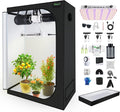 Tende idroponiche 600D, Tenda da Crescita, Luce per Piante da 200 W, Grow Box Kit Completo, BOSYTRO