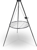 Griglie, Griglia girevole a tre zampe, braciere antiruggine, regolabile in altezza, 80 cm, in acciaio verniciato a polvere, colore nero, Berdsen