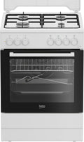 Cucine a libera installazione FBST62110ST, Classe energetica A, Cucina a gas con forno elettrico, Bianco, Beko