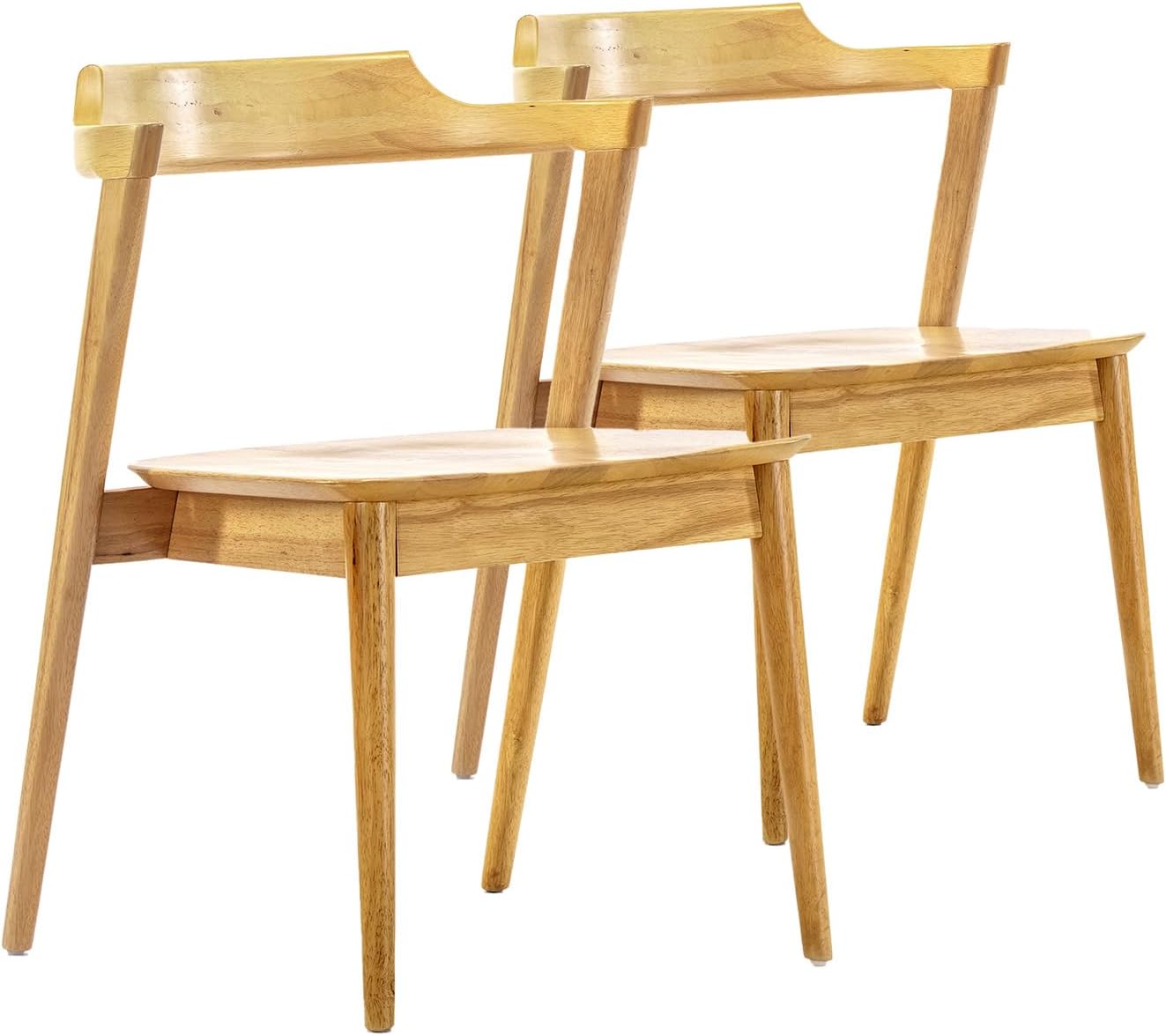 Sedie, legno massiccio, Pack 2 Venus color Rovere, 58 cm (Larghezza) 57,5 cm (Profondità) 76 cm (Altezza), VS Venta-stock