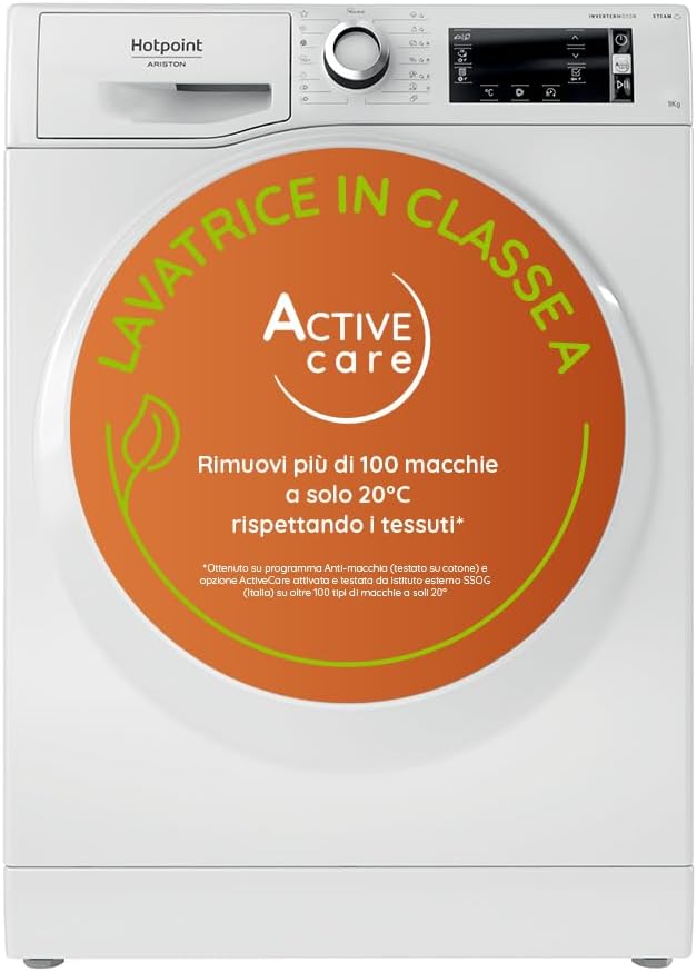 Lavatrice, a carica frontale 9 kg, 1400 Giri, Min, Hotpoint