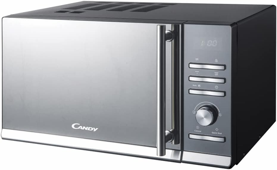 Forno a microonde CMGE23BS, 23 Litri, 6 Livelli di Potenza, con Grill, Libera Installazione, Nero, CANDY