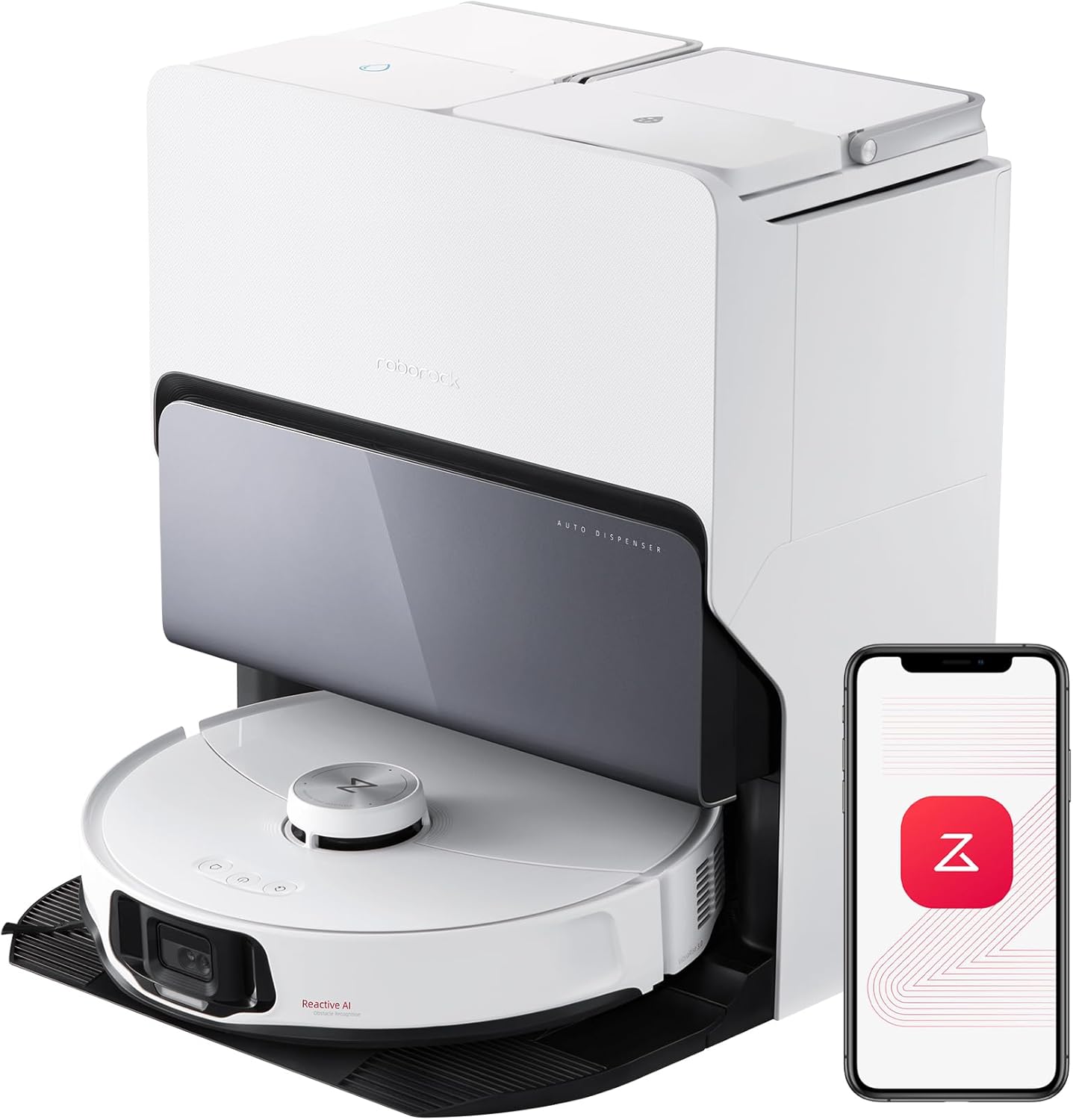 Robot aspirapolvere, S8 MaxV Ultra e Lavapavimenti, RockDock Ultra 8-in-1 Stazione Autopulente, Reactive AI 2.0, roborock