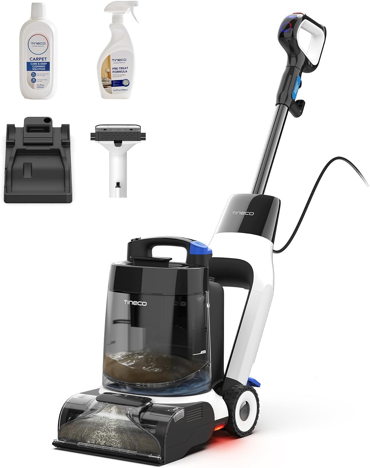Lavatappeti, CARPET ONE Cruiser, 75°C PowerDry, Potente Aspirazione da 130 W, Pulizia Profonda per Tappeti e Moquette, Auto-pulizia e FlashDry, Tineco