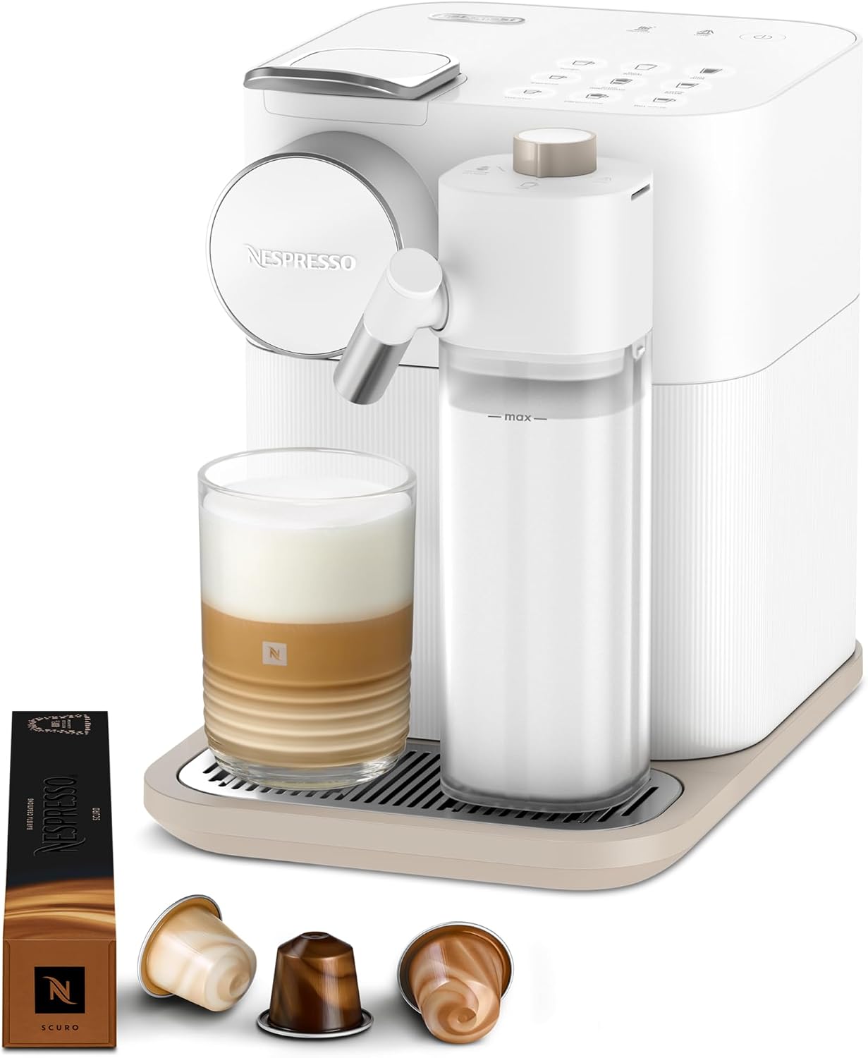 Macchina da caffè EN640, De'Longhi Gran Lattissima .B, Schiumatura Automatica del Latte, Cappuccino, Pressione 19 Bar, Nero, Nespresso