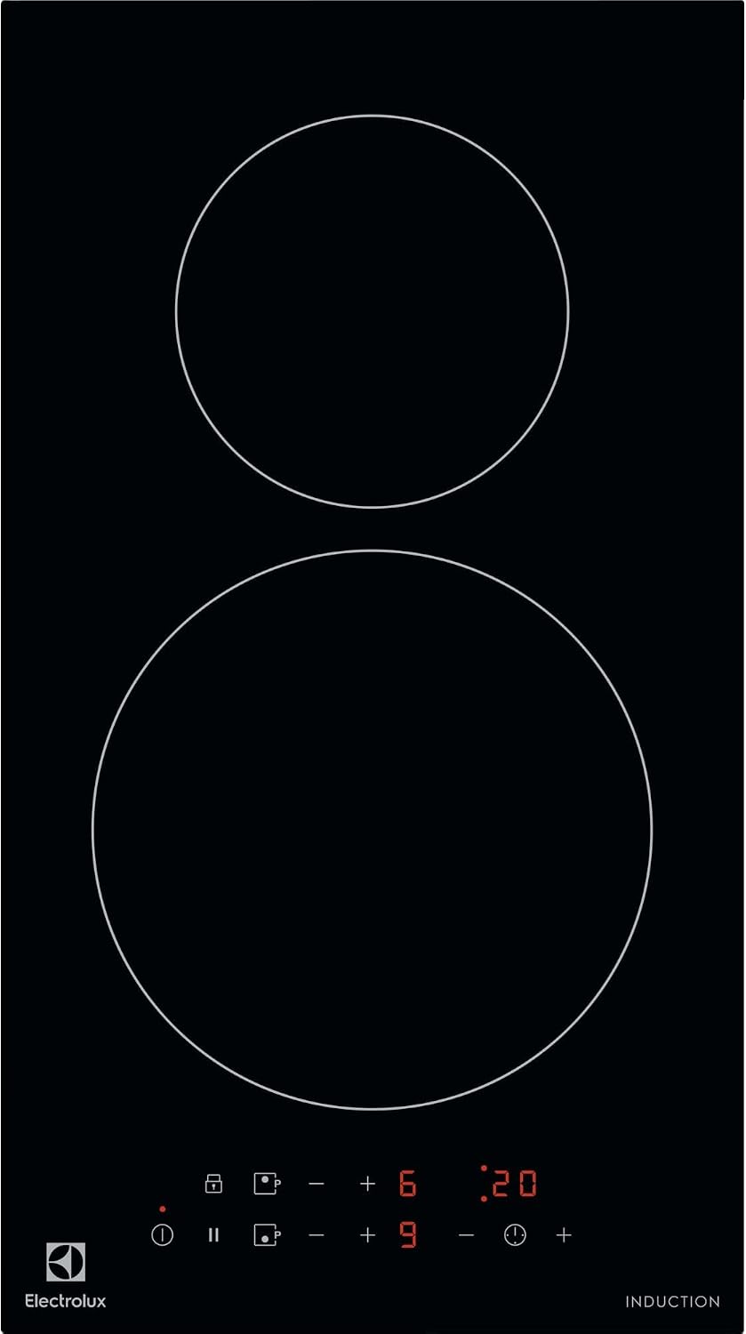 Electrolux LIT30230C piano cottura, Serie 300, 2 Fuochi, 30 cm, ad Induzione, Sistema di installazione facilitata Snap-In, Nero