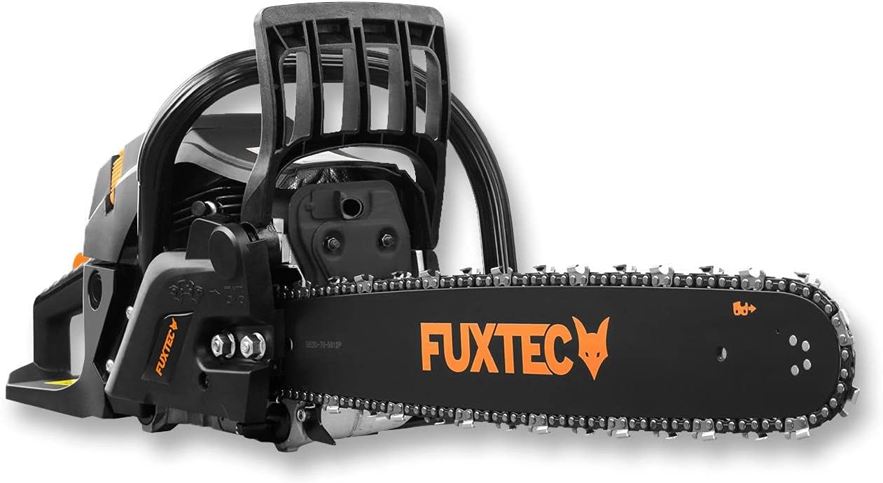 Motosega KS262-61, a scoppio ,5cc Easy-Start con barra da 50 cm (20') e protezione - motore potente da 2,4 kW - miscela benzina, Fuxtec