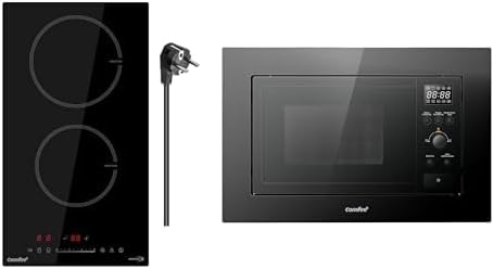 Piano cottura CIH351D257K0, a Induzione Incorporato con 2 Zone + Forno a Microonde da Incasso Digitale, 20 Litri, 800 W, Grill, COMFEE'