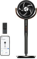 Ventilatori a piantana 30M, Portata, Compatibile con Alexa, Smart Ventilatore Silenzioso 25 dB, Oscillazione a 120°+105°, 8 Velocità, 6 Modalità, DREO