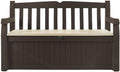 Panche, Resistente agli agenti atmosferici, Beige, Cassapanca contenitore Eden Storage Bench con Capacità di 265 Litri in Resina, Keter