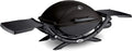 Barbecue a gas Q2200, termometro sul Coperchio - Nero (54010029), 1 Bruciatore, Griglia in ghisa Smaltata in 2 Pezzi, Weber